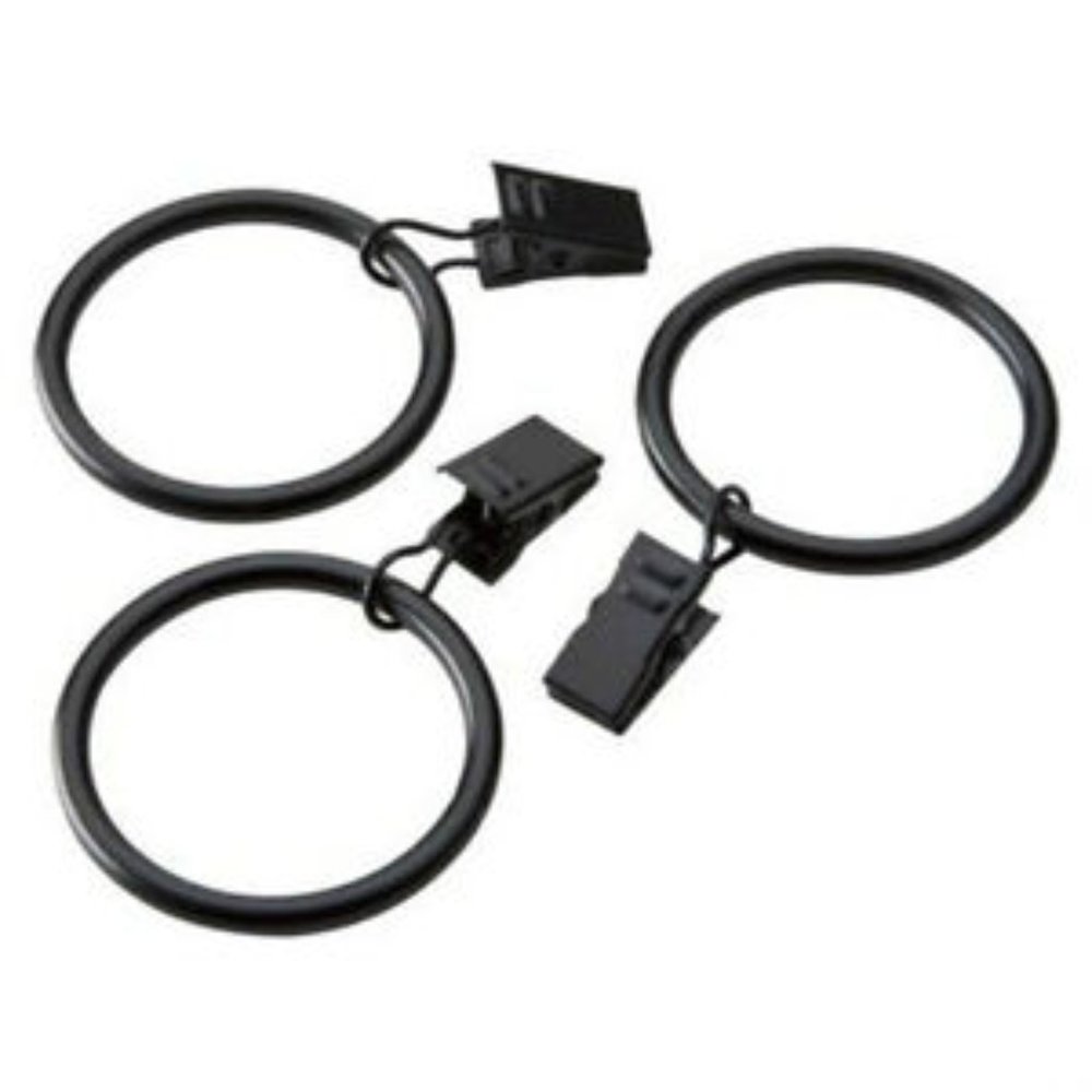 Xhilaration Decorative Drapery Clip Rings (set of 7) - Black